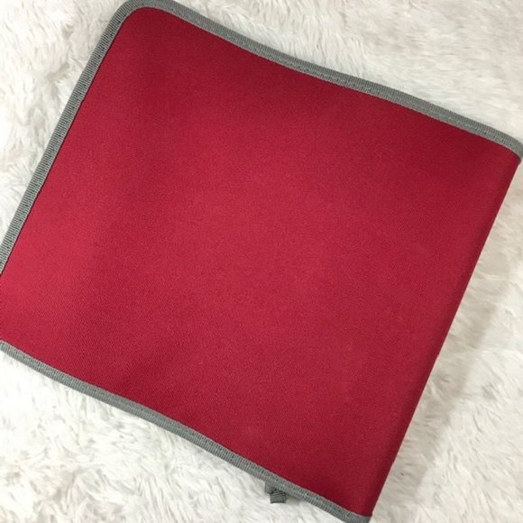 Wolfgang Puck Sturdy Canvas Red Gray Zip Around Chef Carry Case - Picture 3 of 12